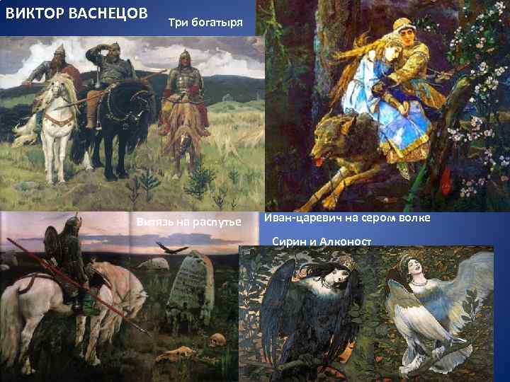 Назовите известного русского художника сказочника автора картин богатыри аленушка иван царевич