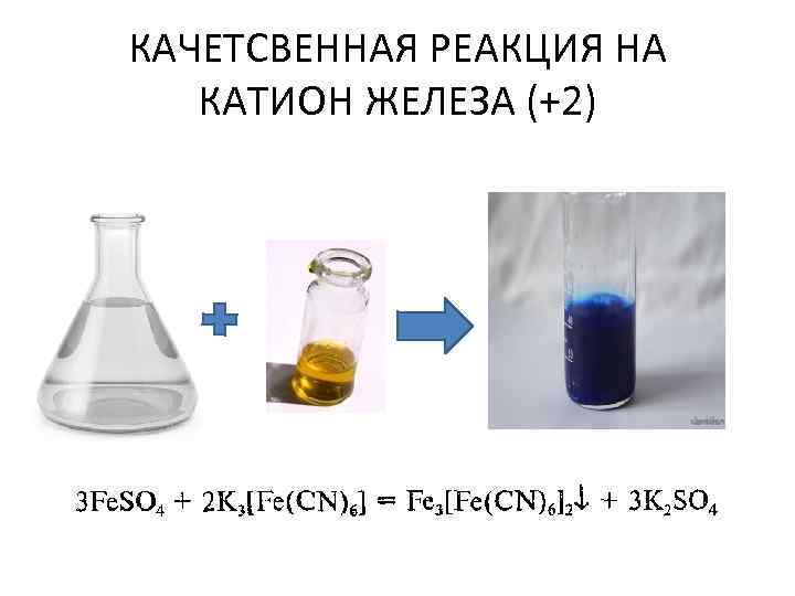 КАЧЕТСВЕННАЯ РЕАКЦИЯ НА КАТИОН ЖЕЛЕЗА (+2) 