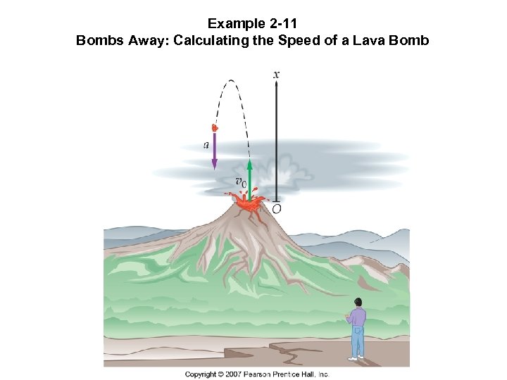Example 2 -11 Bombs Away: Calculating the Speed of a Lava Bomb 