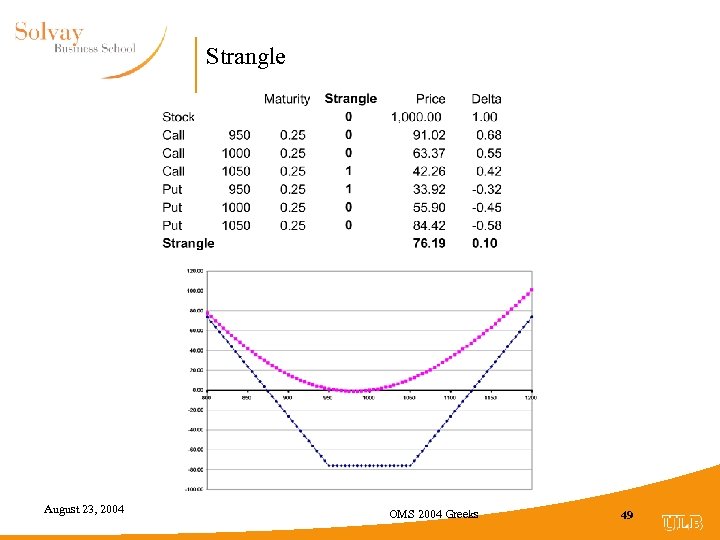 Strangle August 23, 2004 OMS 2004 Greeks 49 