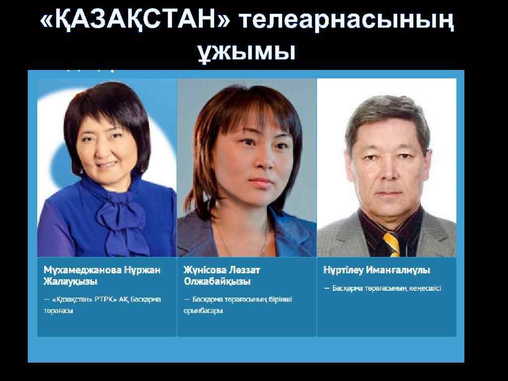  «ҚАЗАҚСТАН» телеарнасының ұжымы 
