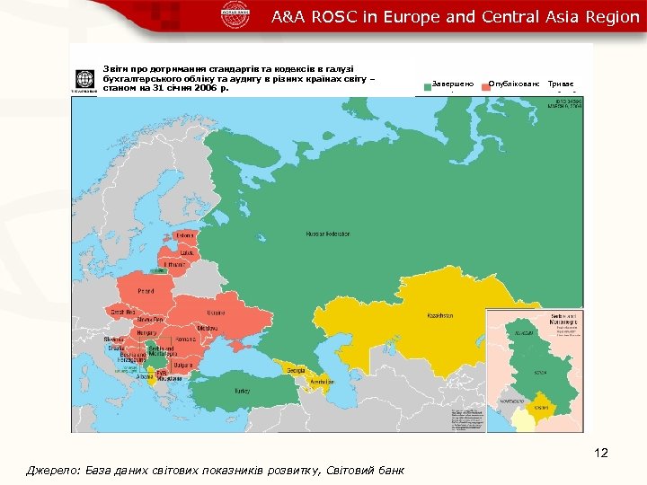 A&A ROSC in Europe and Central Asia Region Звіти про дотримання стандартів та кодексів