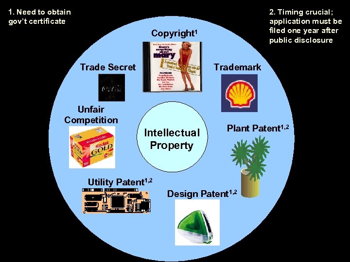 2. Timing crucial; application must be filed one year after public disclosure 1. Need