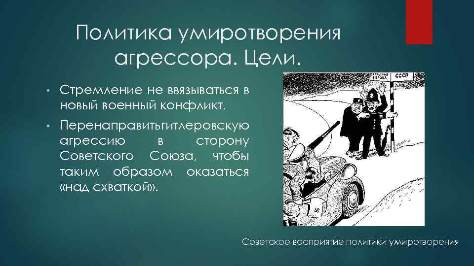 Политика умиротворения агрессора 10 класс презентация