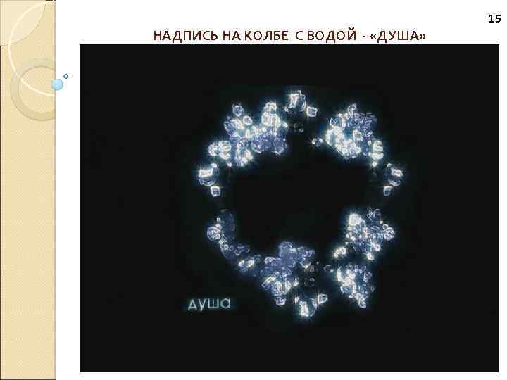 15 НАДПИСЬ НА КОЛБЕ С ВОДОЙ - «ДУША» 