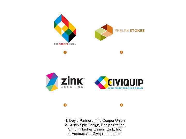 1. Doyle Partners, The Cooper Union 2. Kristin Spix Design, Phelps Stokes. 3. Tom