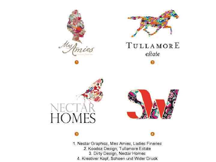 1. Nectar Graphics, Mes Amies, Ladies Fineries 2. Koodoz Design, Tullamore Estate 3. Dirty