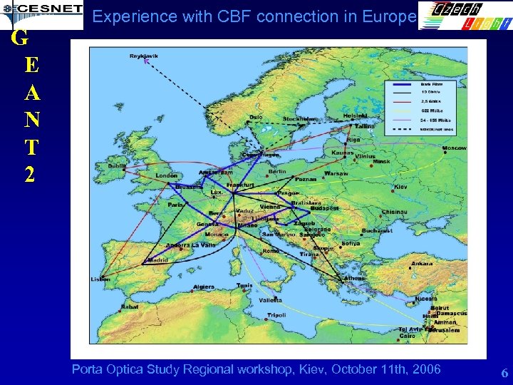 G E A N T 2 Experience with CBF connection in Europe Porta Optica