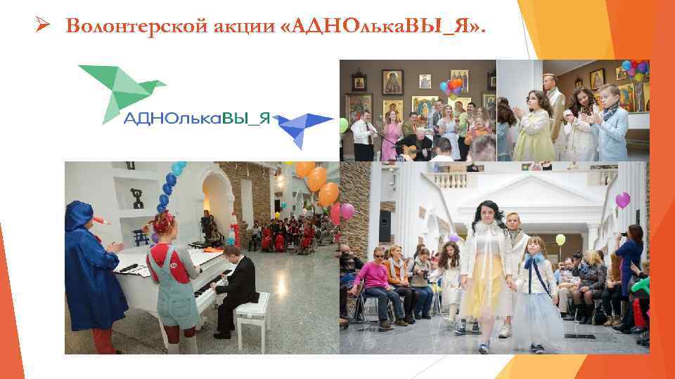 Ø Волонтерской акции «АДНОлька. ВЫ_Я» . 