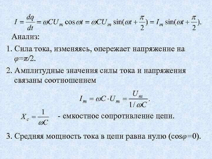 Амплитудное значение силы тока на графике