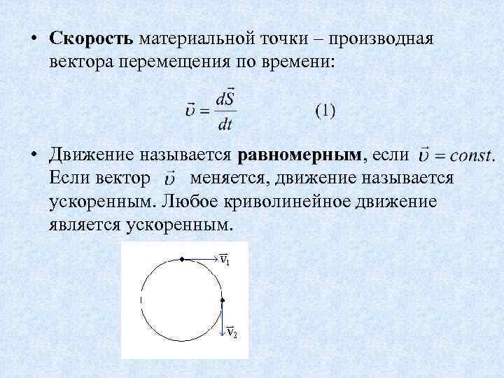 Скорость материальной