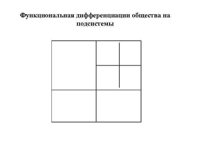 Функциональная дифференциации общества на подсистемы 