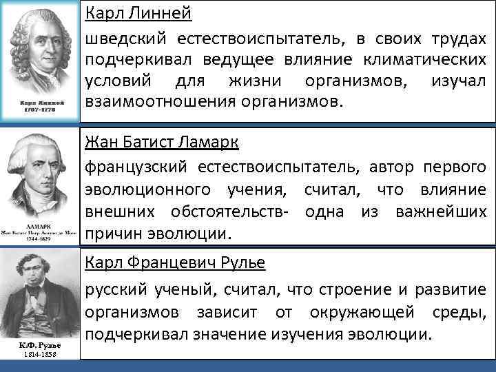 Карл Линней шведский естествоиспытатель, в своих трудах подчеркивал ведущее влияние климатических условий для жизни