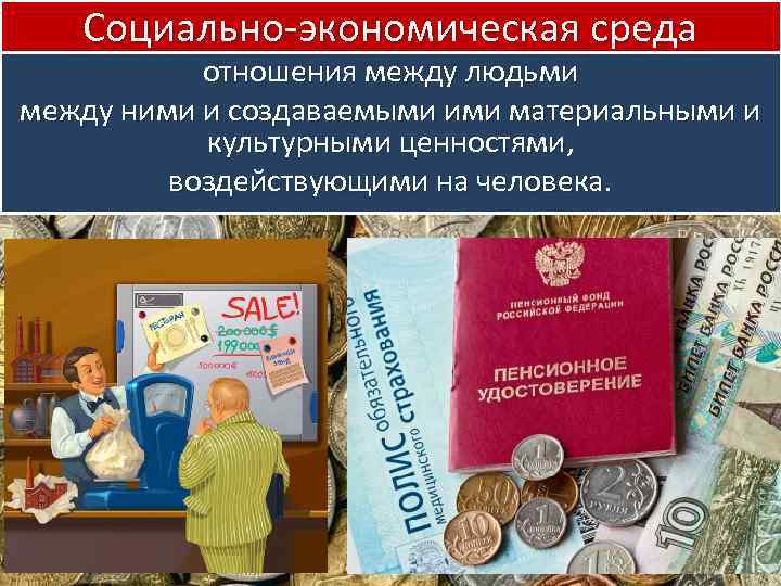 Социально экономическая среда отношения между людьми между ними и создаваемыми ими материальными и культурными