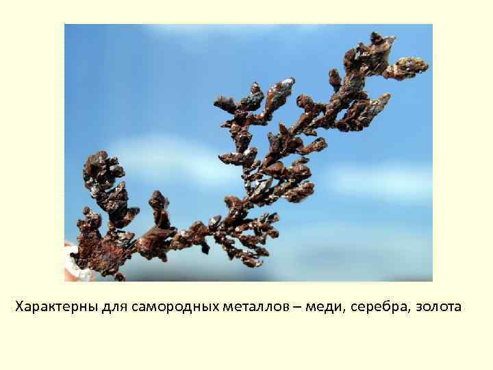 Характерны для самородных металлов – меди, серебра, золота 