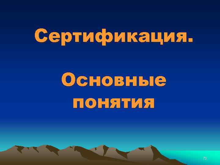 Сертификация. Основные понятия 75 