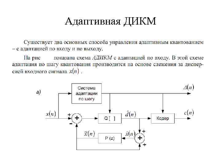 Адаптивная ДИКМ 