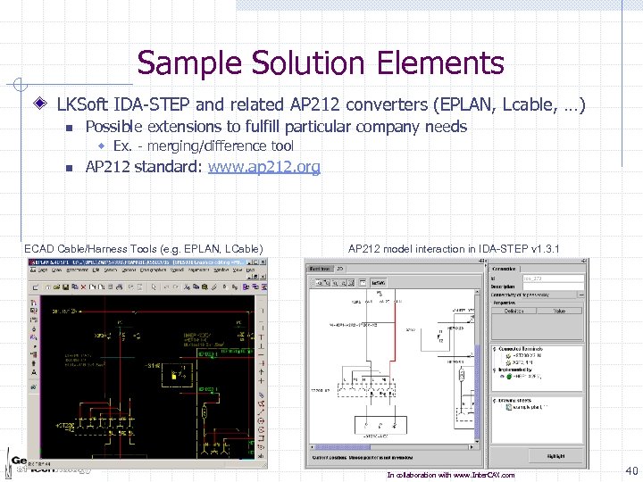 Sample Solution Elements LKSoft IDA-STEP and related AP 212 converters (EPLAN, Lcable, …) n