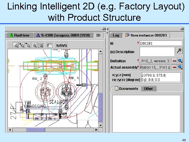 Linking Intelligent 2 D (e. g. Factory Layout) with Product Structure 45 