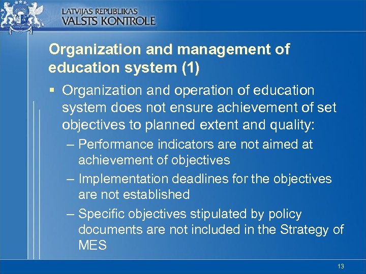 Organization and management of education system (1) § Organization and operation of education system