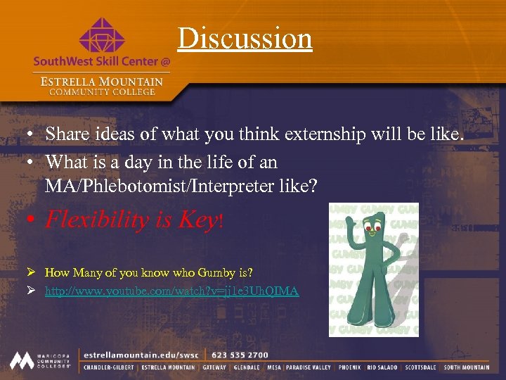 Discussion • Share ideas of what you think externship will be like. • What