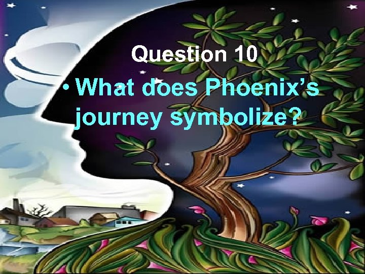 Question 10 • What does Phoenix’s journey symbolize? 