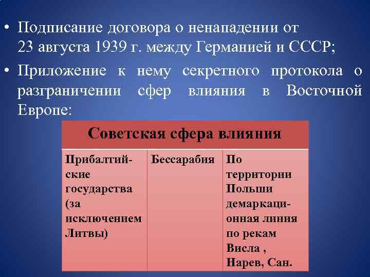  • Подписание договора о ненападении от 23 августа 1939 г. между Германией и