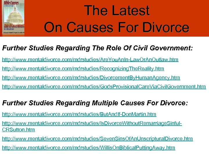 The Latest On Causes For Divorce Further Studies Regarding The Role Of Civil Government:
