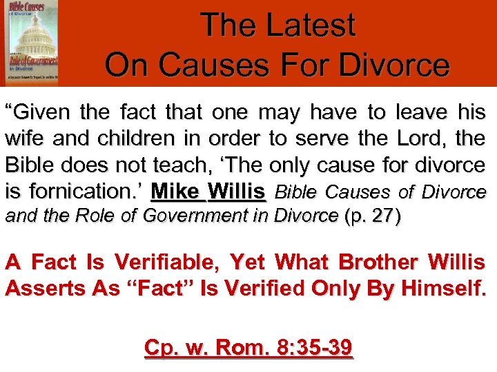 The Latest On Causes For Divorce “Given the fact that one may have to