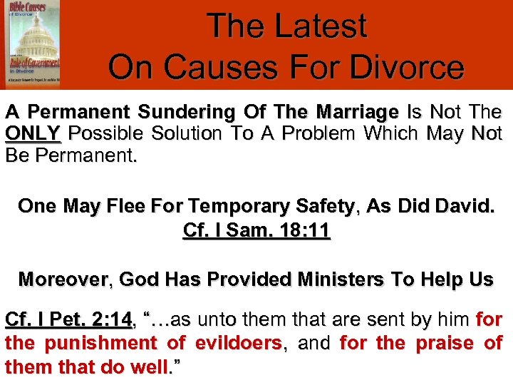 The Latest On Causes For Divorce A Permanent Sundering Of The Marriage Is Not