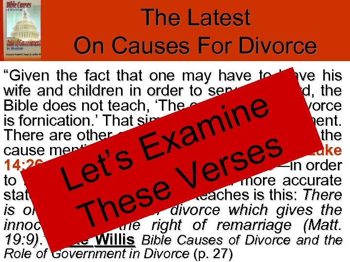 The Latest On Causes For Divorce “Given the fact that one may have to
