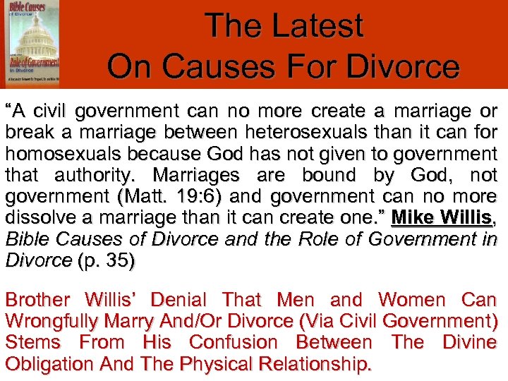 The Latest On Causes For Divorce “A civil government can no more create a