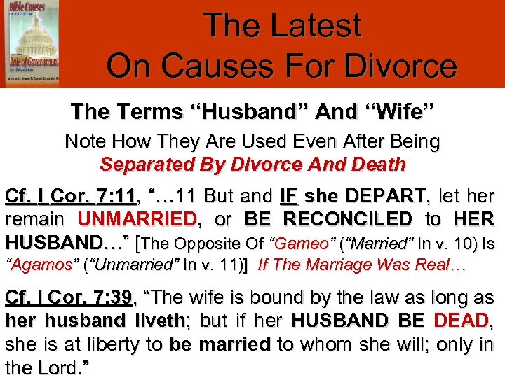 The Latest On Causes For Divorce The Terms “Husband” And “Wife” Note How They