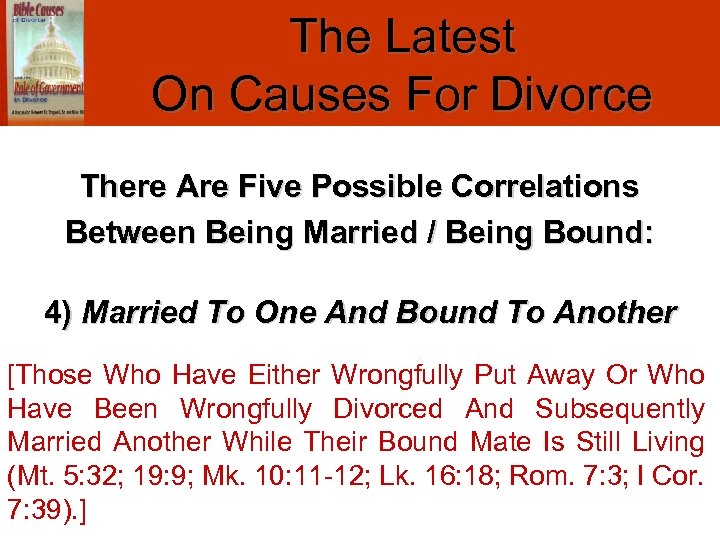 The Latest On Causes For Divorce There Are Five Possible Correlations Between Being Married