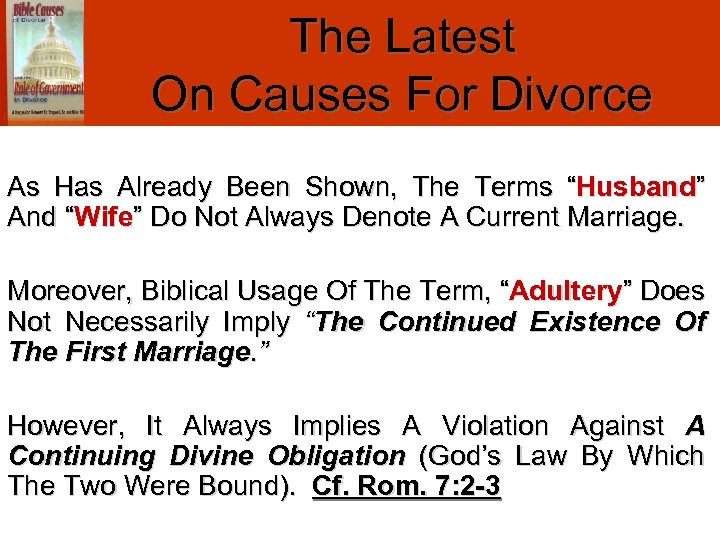 The Latest On Causes For Divorce As Has Already Been Shown, The Terms “Husband”