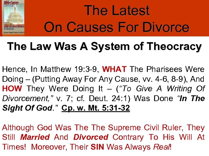The Latest On Causes For Divorce The Law Was A System of Theocracy Hence,