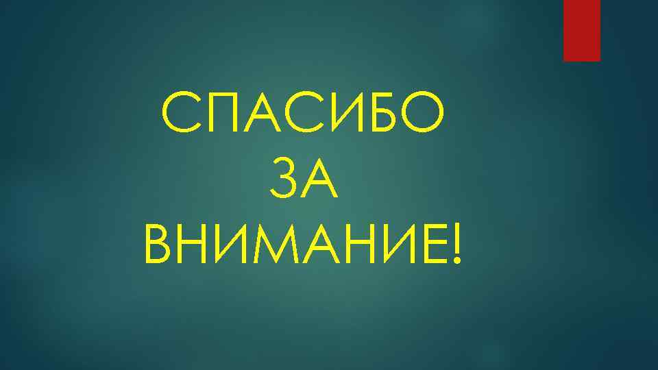 СПАСИБО ЗА ВНИМАНИЕ! 