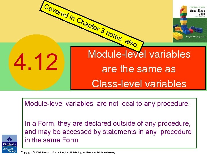 Cov ere d 4. 12 in C hap ter 3 n ote s, a