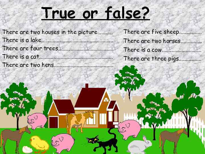 True or false? There are two houses in the picture. . . There is