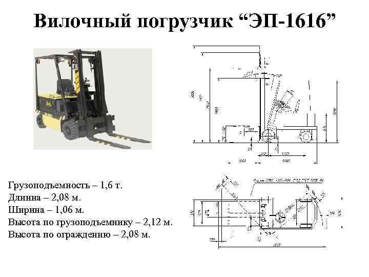 Схема вилочного погрузчика