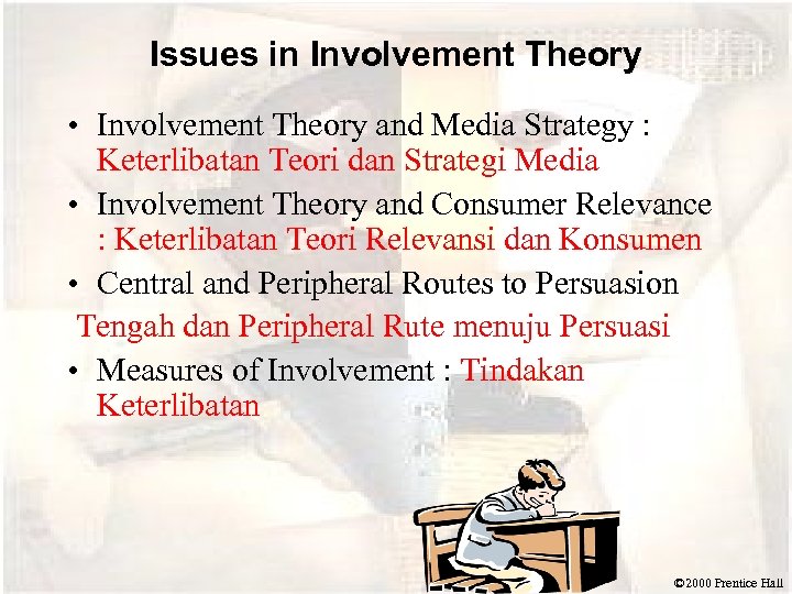 Issues in Involvement Theory • Involvement Theory and Media Strategy : Keterlibatan Teori dan