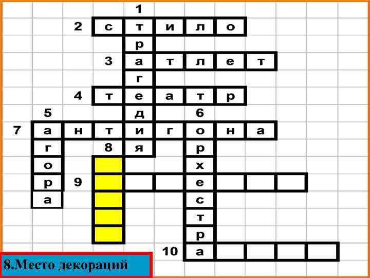 Кроссворд афинский театр 5 класс