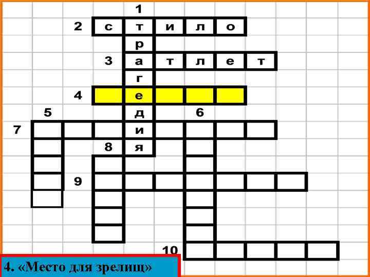 4. «Место для зрелищ» 