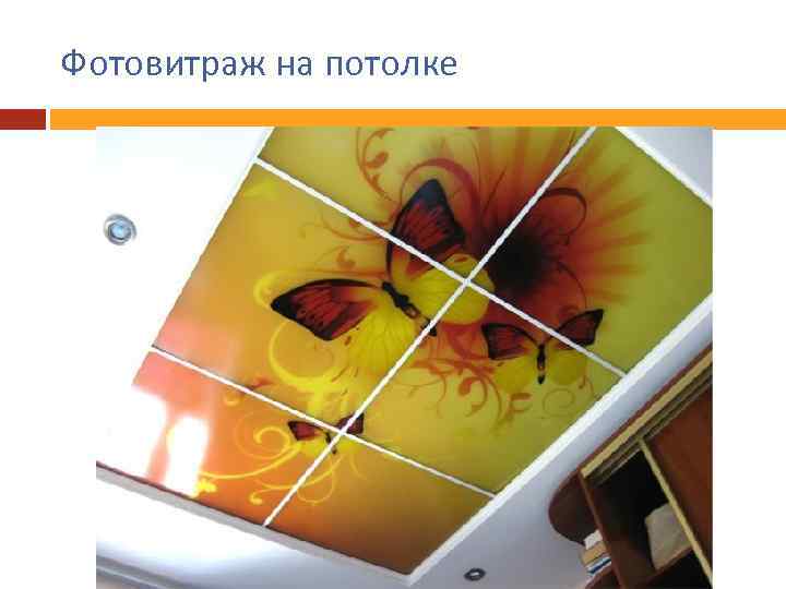 Фотовитраж на потолке 