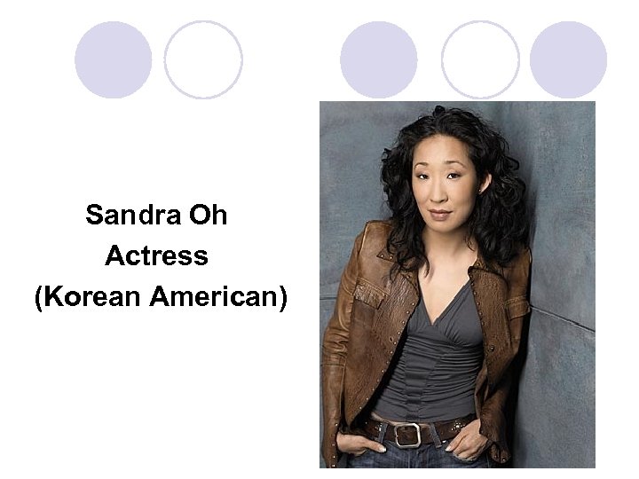 Sandra Oh Actress (Korean American) 