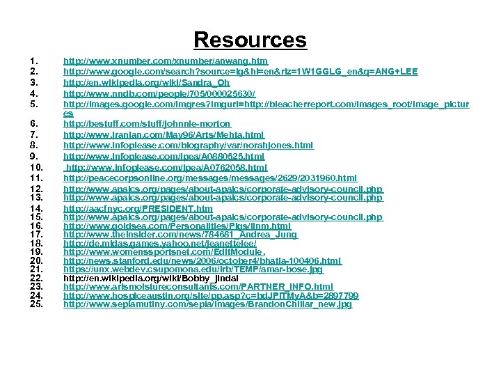 Resources 1. 2. 3. 4. 5. 6. 7. 8. 9. 10. 11. 12. 13.