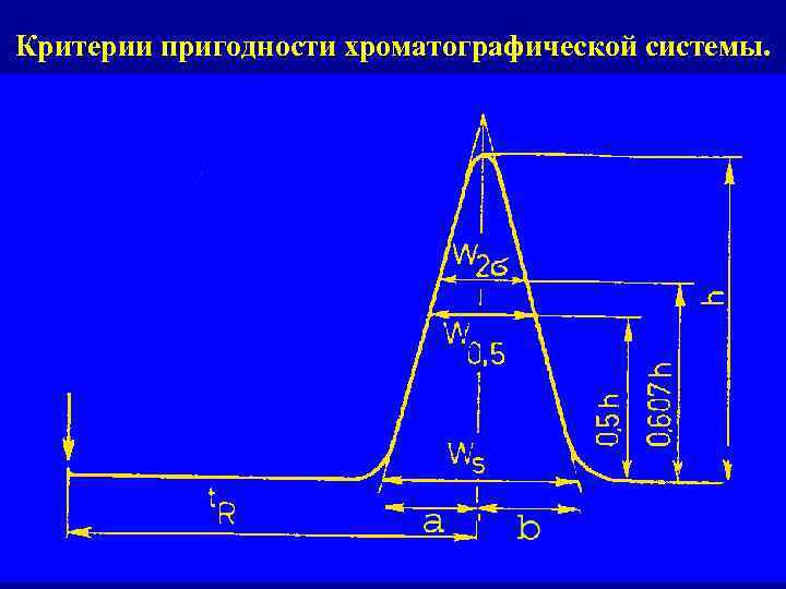 Критерии пригодности хроматографической системы. 