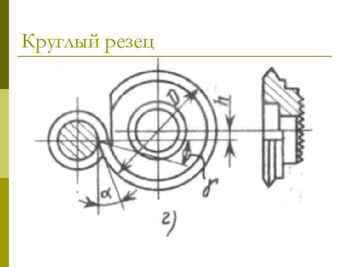 Круглый резец 