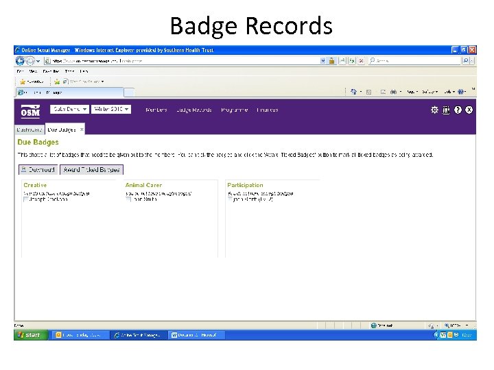 Badge Records 