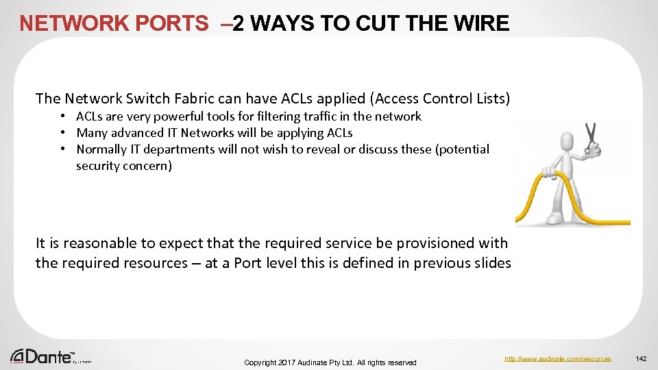 NETWORK PORTS – 2 WAYS TO CUT THE WIRE The Network Switch Fabric can